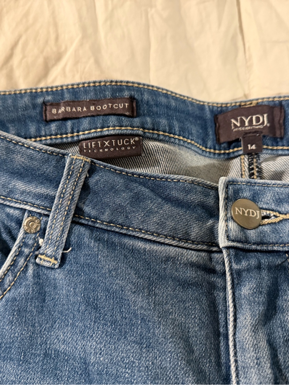 NYDJ Barbara Bootcut Medium Blue Denim Jeans